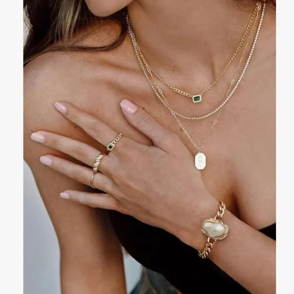 18K Gold-Plated Chunky Cuban Oval Link Chain Bracelet